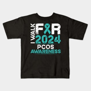 PCOS Awareness 2024 Walk Kids T-Shirt